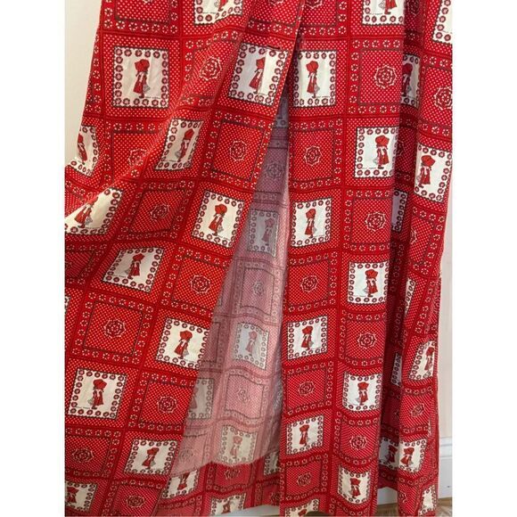 Vintage Handmade Holly Hobby Patchwork Button Front Prairie Maxi Dress S/M - Picture 2 of 6